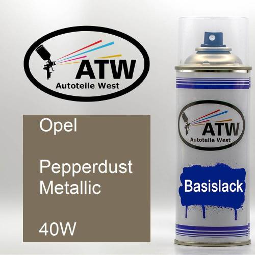 Opel, Pepperdust Metallic, 40W: 400ml Sprühdose, von ATW Autoteile West.